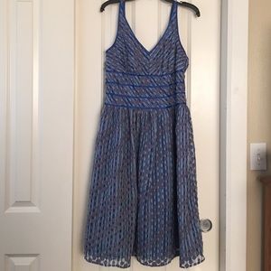 Vintage Pinup Fit & Flare Polka Dot Dress Size 12